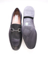 $895 SALVATORE FERRAGAMO - Black Gancini Bit Leather Loafer - 10.5 US