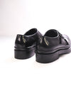 $1,150 PRADA - Black Monk Strap Brogue Leather Lug Sole Loafers - 10.5 US (9.5 Prada)