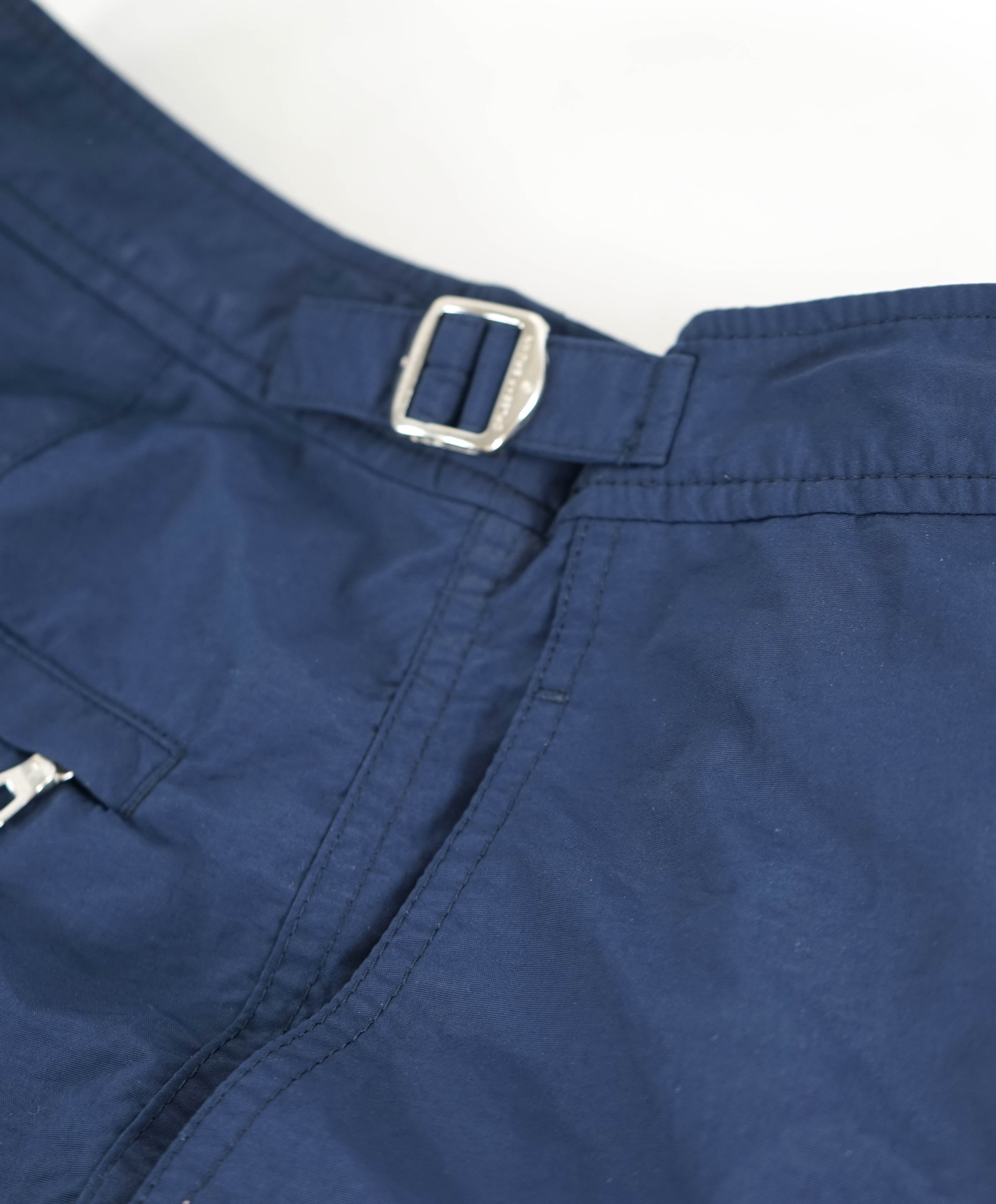 OLEBAR BROWN - Blue Swim Trunks With Side Tabs - 28W