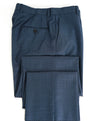 HICKEY FREEMAN - Pastel Blue Wool Flat Front Dress Pants - 33W