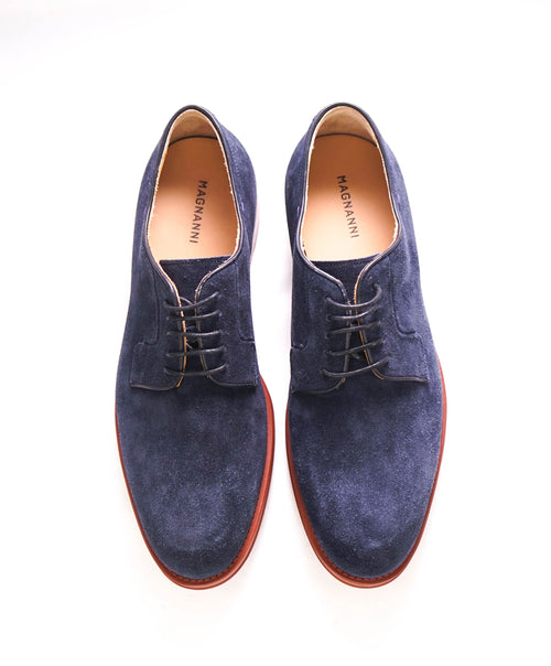 MAGNANNI - MADE IN SPAIN Navy/Red Suede Leather Oxfords - 8.5