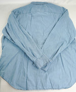 ELEVENTY - Pure Cotton Blue Wash Chambray Button Down Shirt - 4XL