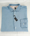 ELEVENTY - Pure Cotton Blue Wash Chambray Button Down Shirt - 4XL