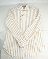 $395 ELEVENTY -Neutral *Wide Spread Collar* Button Dress Shirt - M