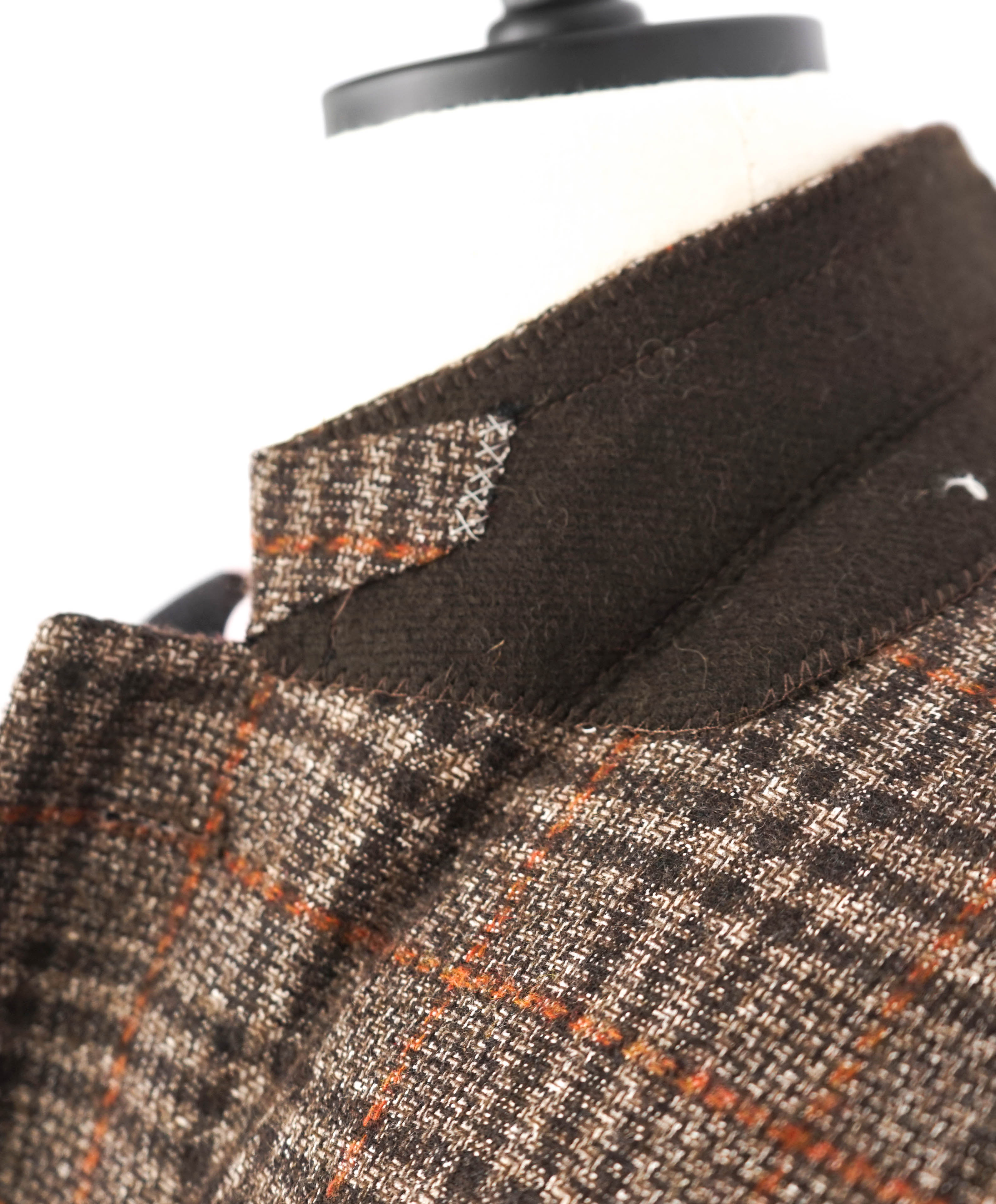 $4,650 ERMENEGILDO ZEGNA- "ZERO WEIGHT" Cashmere/Silk Brown Check Blazer- 44R