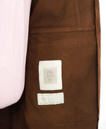 $2,495 ELEVENTY - Tobacco Brown SUEDE Safari Jacket Coat - 40R (M)