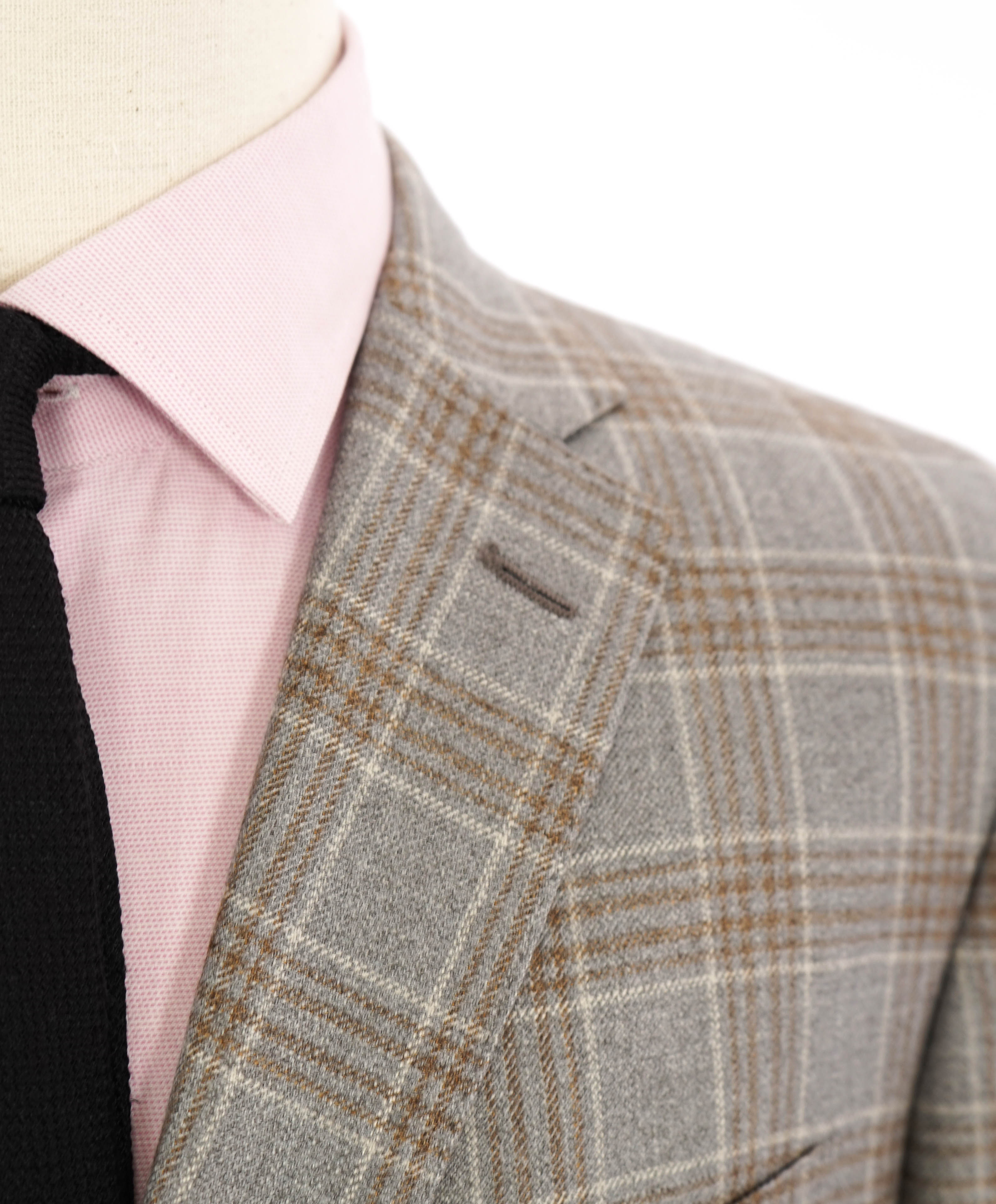 LORO PIANA -"SUNSET" For SAKS 5TH AVE CASHMERE/Silk Check Blazer- 46R