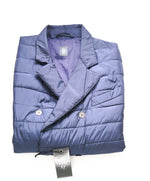 $745 ELEVENTY - Navy DOUBLE BREASTED Quilted Puffer Coat Vest - 40R (M)
