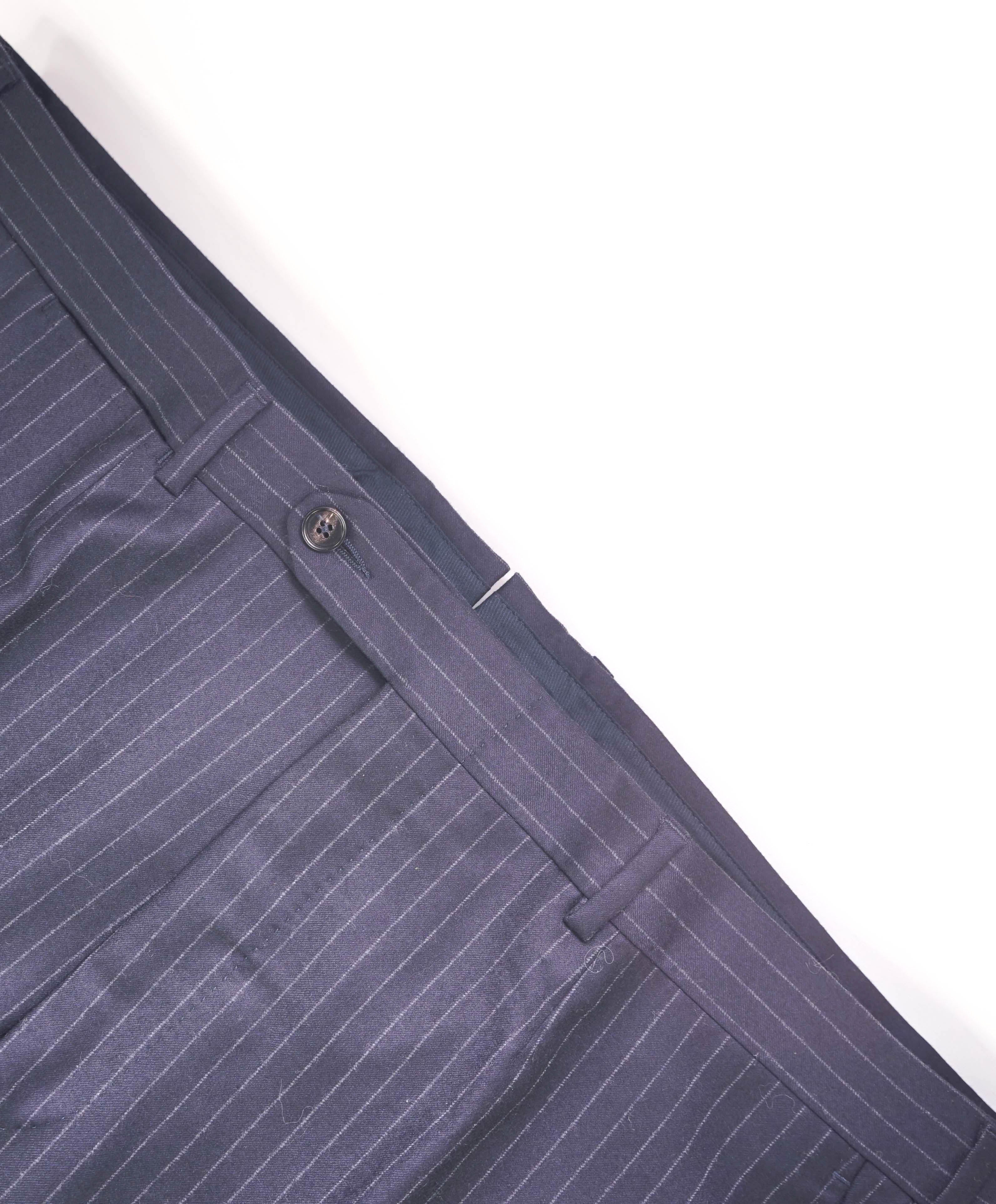 $890 ERMENEGILDO ZEGNA - Navy WOOL Chalk Stripe Dress Pants - 42W (60EU)
