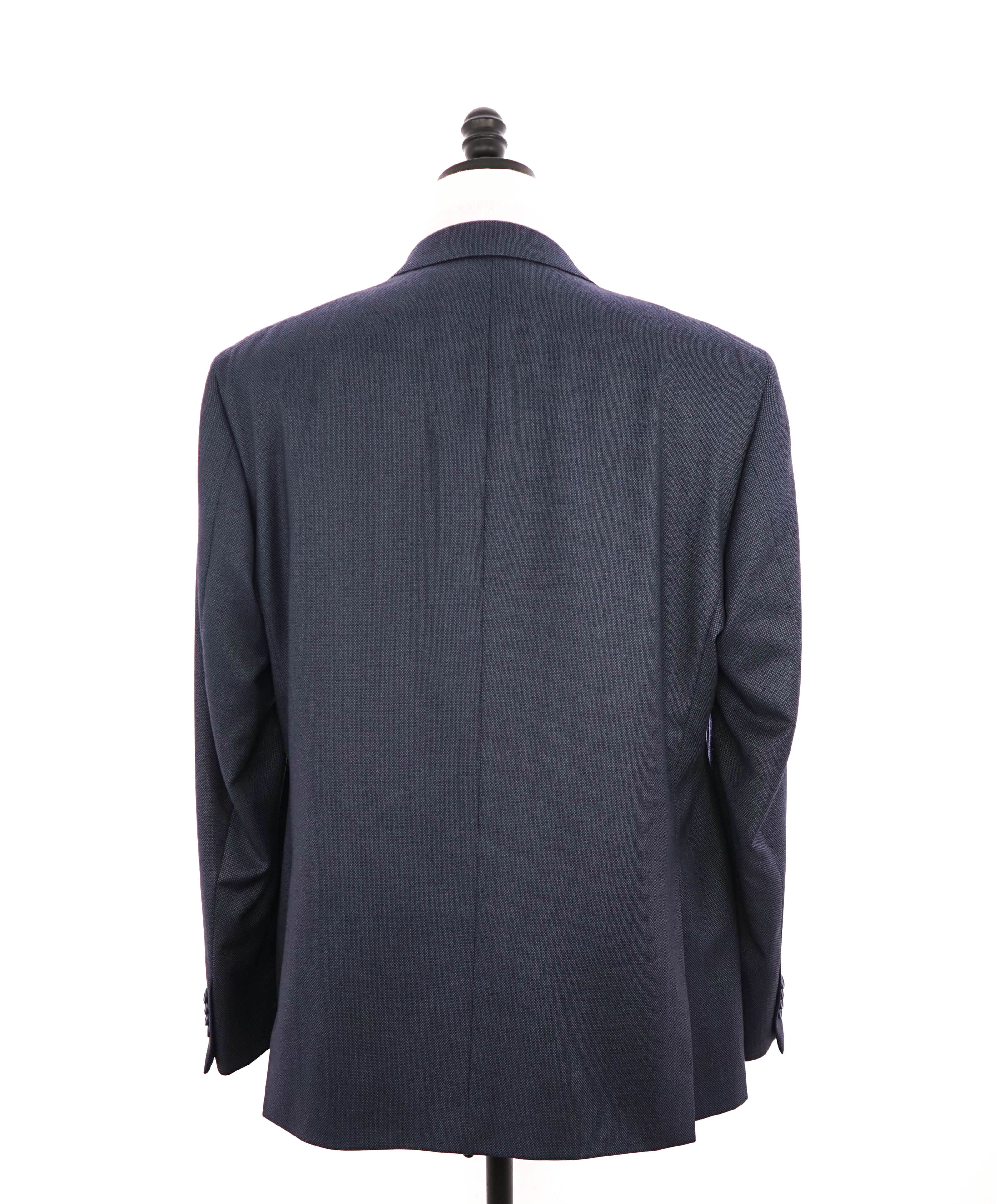 $1,295 ERMENEGILDO ZEGNA - By SAKS FIFTH AVENUE "Modern" Blue Birdseye Suit - 46R