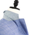$1,895 CANALI - Baby Blue Tonal Textured Blazer - 42R