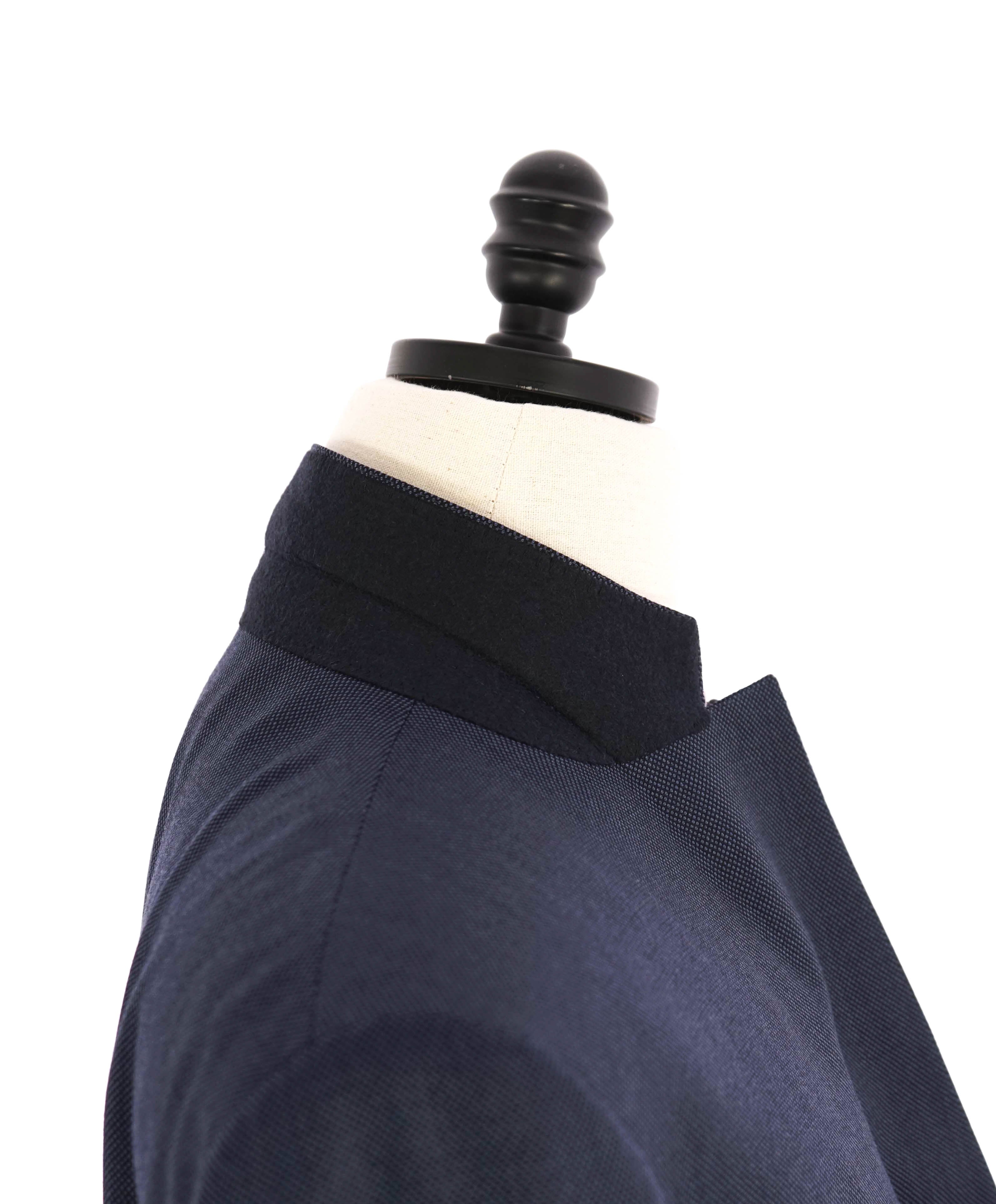 $1,295 ERMENEGILDO ZEGNA - By SAKS FIFTH AVENUE "Modern" Blue Birdseye Suit - 46R