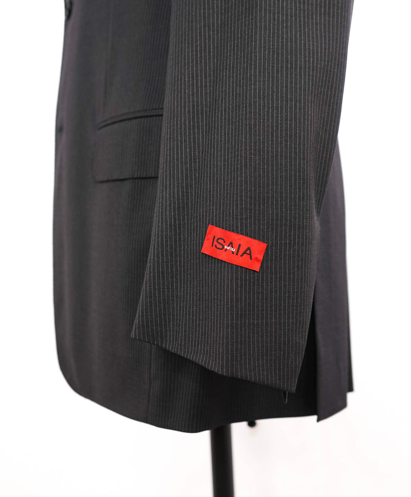 $2,995 ISAIA - 3-Btn Pure Wool *SCIAMMERIA 130'S* Gray Chalk Stripe Blazer - 38R
