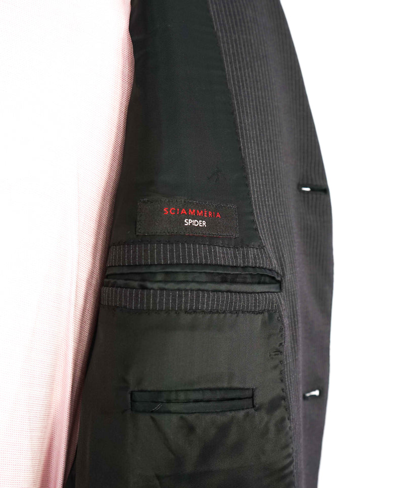 $2,995 ISAIA - 3-Btn Pure Wool *SCIAMMERIA 130'S* Gray Chalk Stripe Blazer - 38R