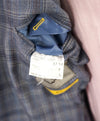 $1,895 CANALI - "KEI" Medium Blue Check Summer Wool Blazer - 44S