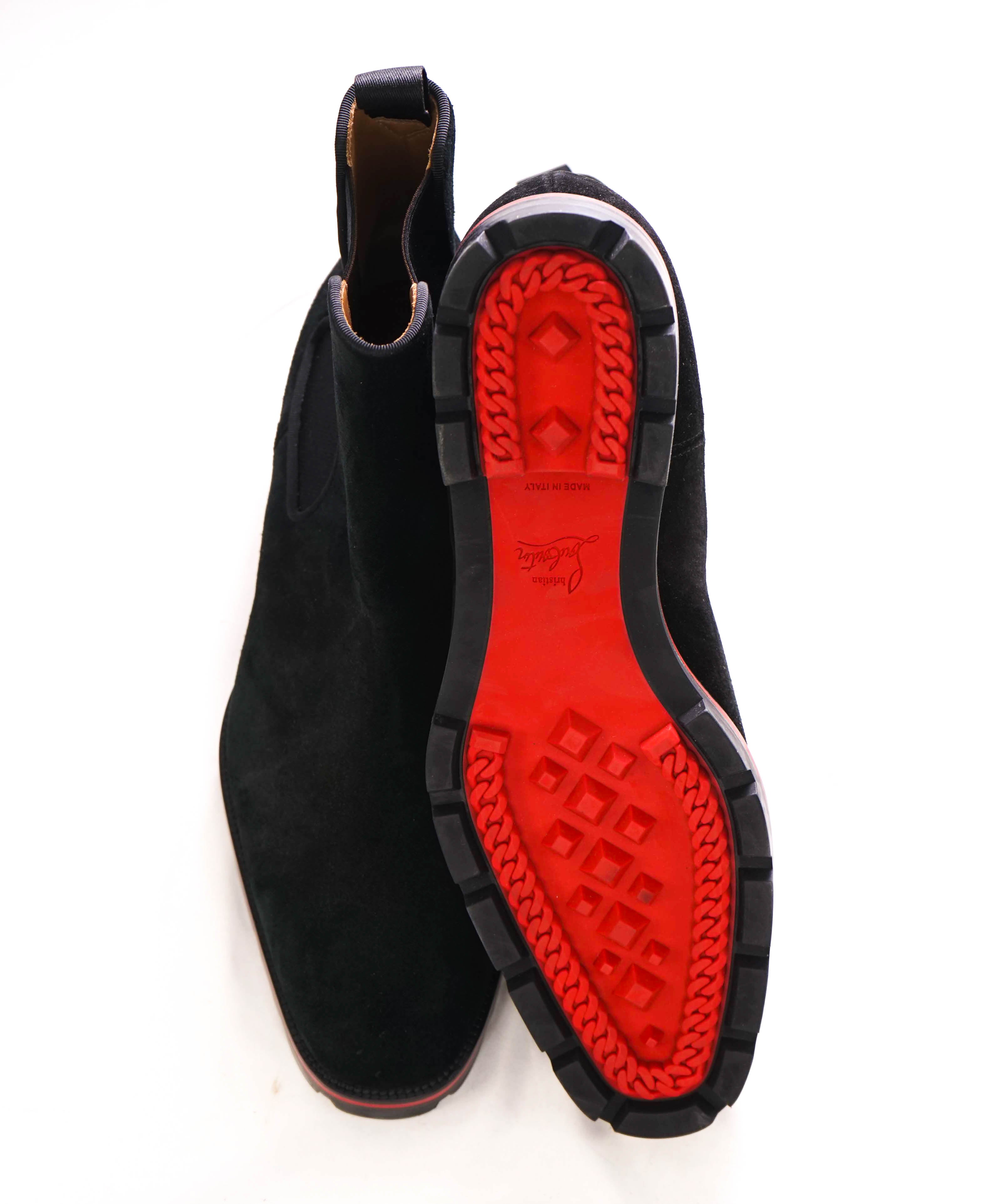$1,300 CHRISTIAN LOUBOUTIN - *ALPINOSOL* Suede Lug Sole Boots - 8 US (41 EU)