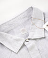 $495 ELEVENTY - *SNAP FRONT* Pure LINEN Gray Dress Shirt - M