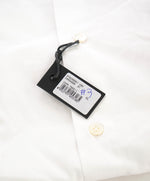 $395 ELEVENTY - *Spread Collar* Slim-Cotton Poplin White Dress Shirt - XL