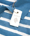 $575 ELEVENTY - Linen/Cotton Blue Sweater Polo Short Sleeve T - XL