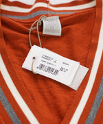 $975 ELEVENTY - *PLATINUM* Rust Tipped MOP Button Cardigan Sweater - M