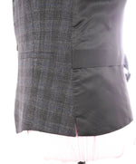 $2,595 BURBERRY LONDON - Made In Italy Wool 3-Piece Gray/Blue Check Suit - 38R