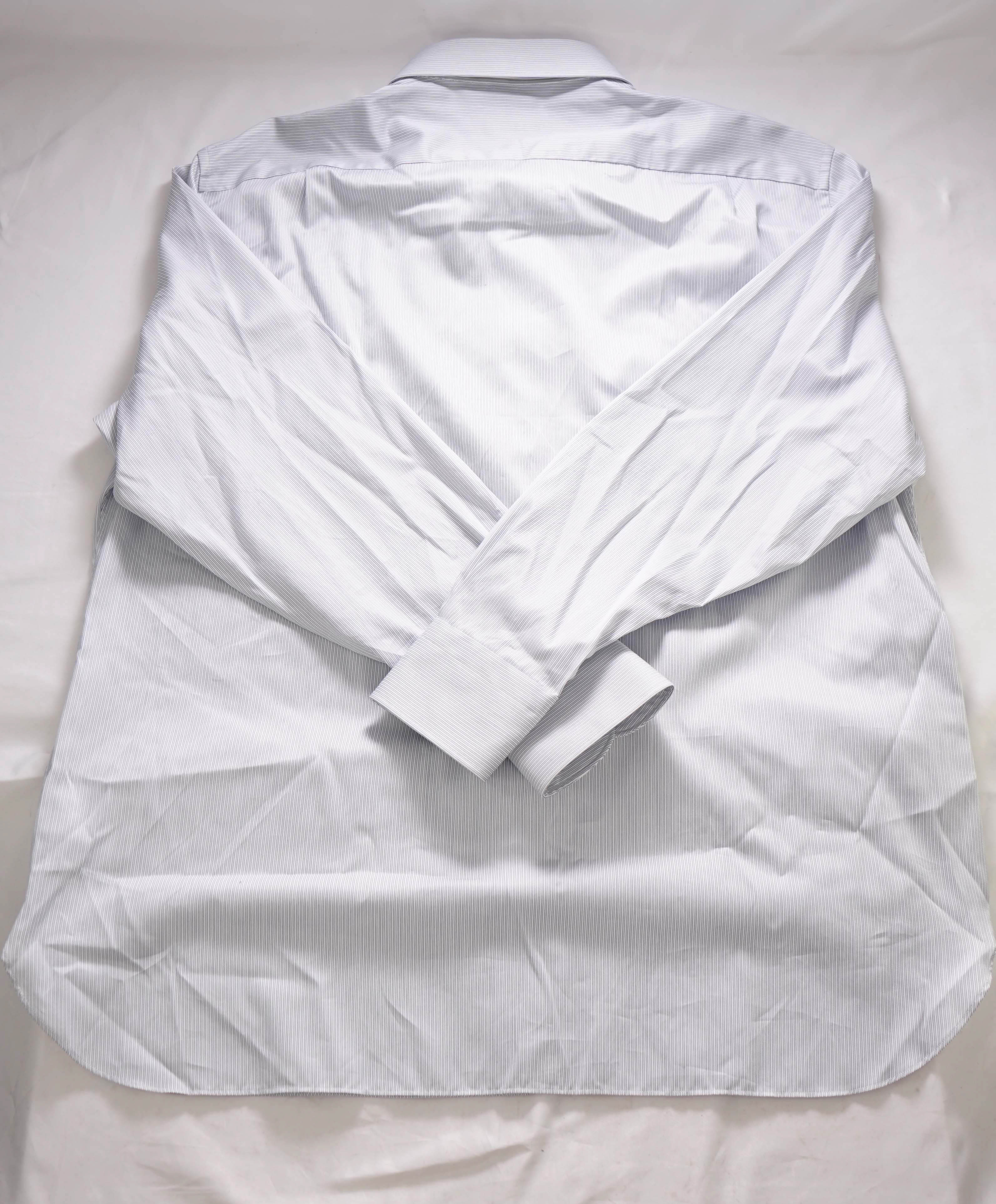 $995 ZEGNA - Regular fit "TROFEO SILK" Blue Button Down Shirt - 18.5