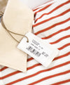 $575 ELEVENTY - Taupe Collar Red Stripe Polo Shirt - 3XL