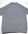 $645 ELEVENTY - Navy/Ivory Polo T-Shirt Nautical Stripe - M