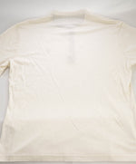 $395 ELEVENTY - Logo COTTON/LINEN Henley T-Shirt Ivory - L