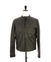 $5,245 ERMENEGILDO ZEGNA - Made In Italy Fitted SUPPLE CALF LEATHER Jacket Green - 40R