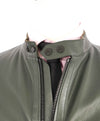 $5,245 ERMENEGILDO ZEGNA - Made In Italy Fitted SUPPLE CALF LEATHER Jacket Green - 40R