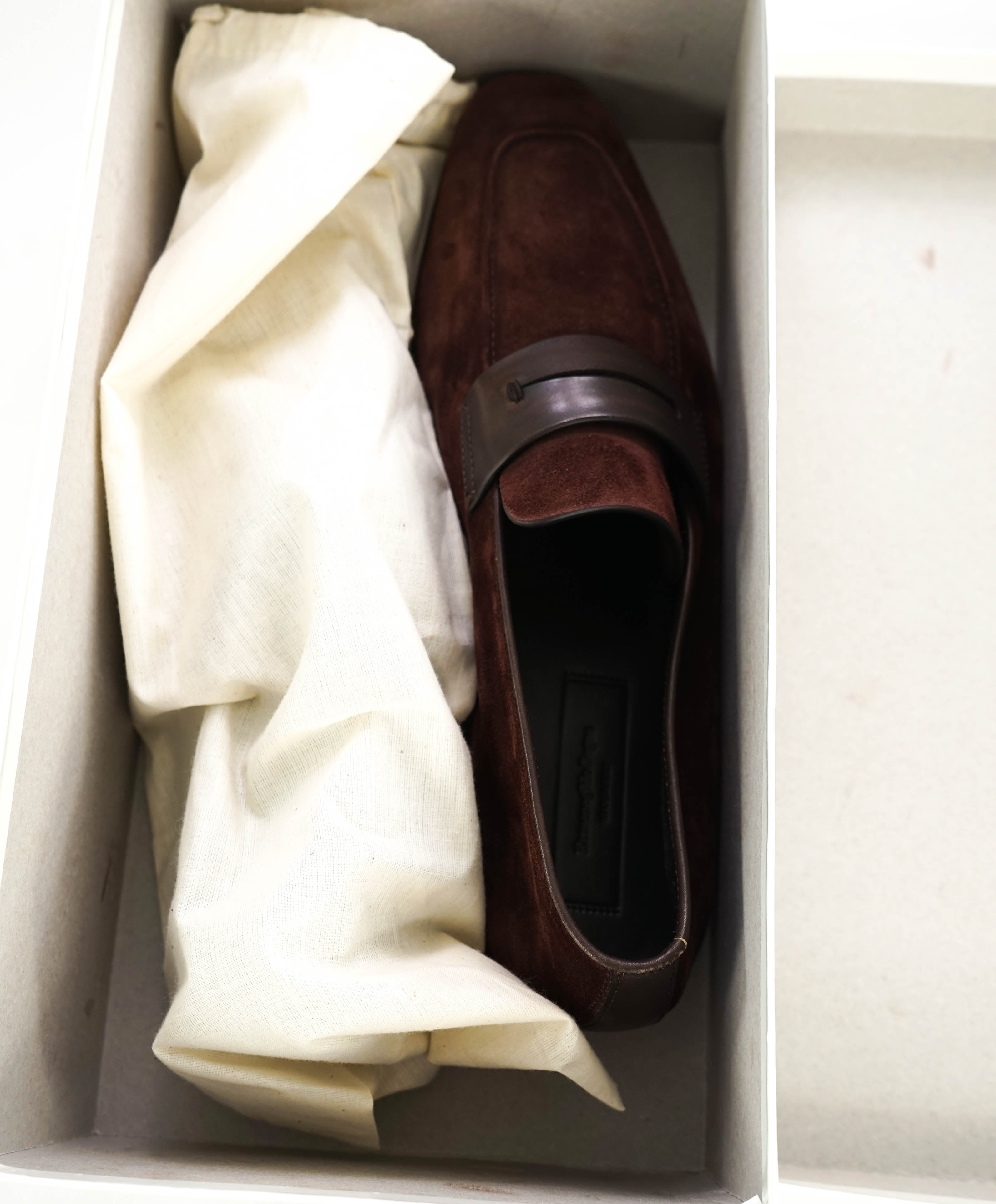 $960 ERMENEGILDO ZEGNA - Brown/Burgundy Penny Loafers - 11 US