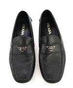 $850 PRADA - Black Saffiano LOGO Leather Penny Loafers - 10US (9)