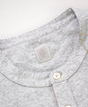 $395 ELEVENTY - Logo COTTON/LINEN Henley T-Shirt Gray - XL