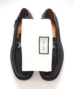 GUCCI - Horse-bit Loafers Black Leather Iconic Style - 11 US (10.5 M G Stamped On Shoe)