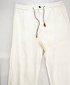 $695 ELEVENTY - JOGGER Ivory Cotton Suede Dress Pants- 33W