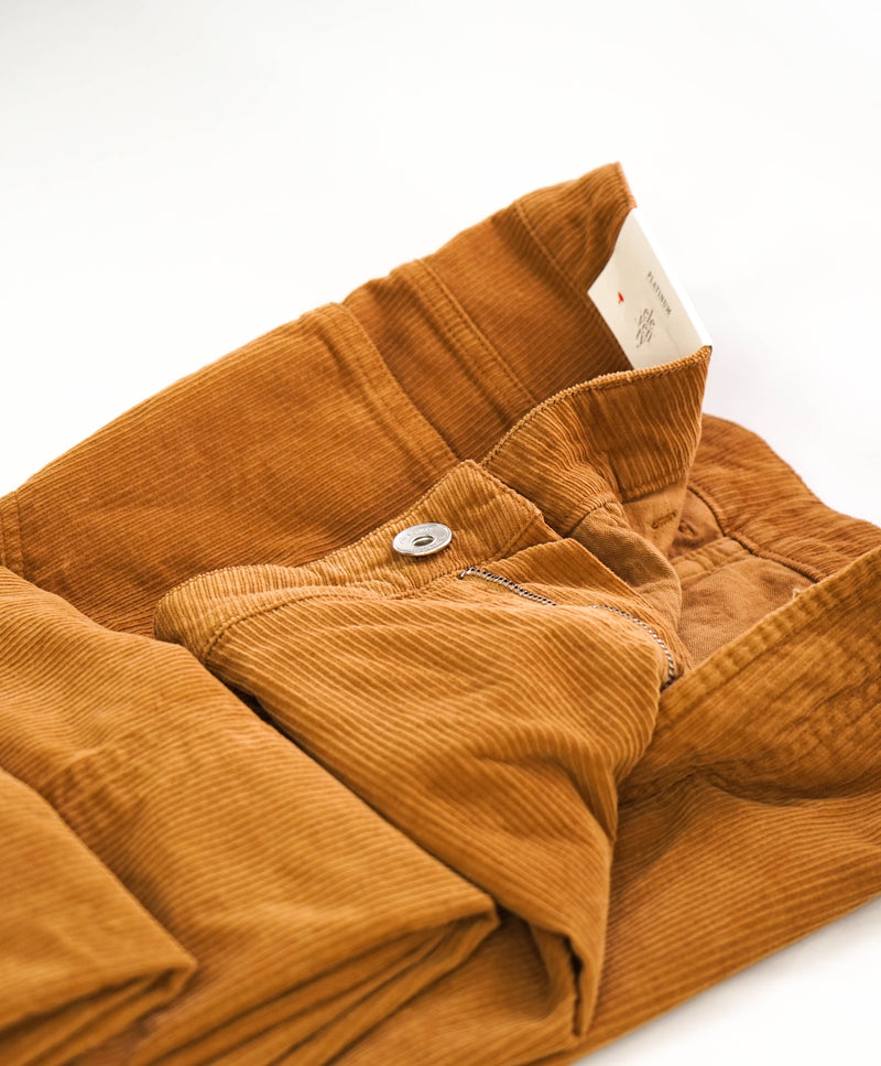 $495 ELEVENTY - CAMEL Cotton 5-Pocket Corduroy Chino Casual/Slim Pants- 38W