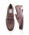 TOD’S - “Boston” Brown Suede Logo Embossed Vamp Penny Loafers - 11.5 US