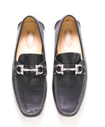 $795 SALVATORE FERRAGAMO - Classic Black Parigi Slip On Loafers - 8.5 D