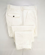 $575 ELEVENTY - Ivory/White Stretch Cotton Blend Dress/Casual Pants- 33W