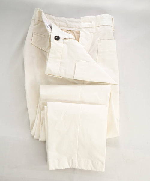 $575 ELEVENTY - Ivory/White Stretch Cotton Blend Patch Dress/Casual Pants- 31W