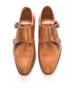$795 BALLY - “SCRIBE” Double Monk *Goodyear* Welt Brown Hand Made Loafers - 7.5 US