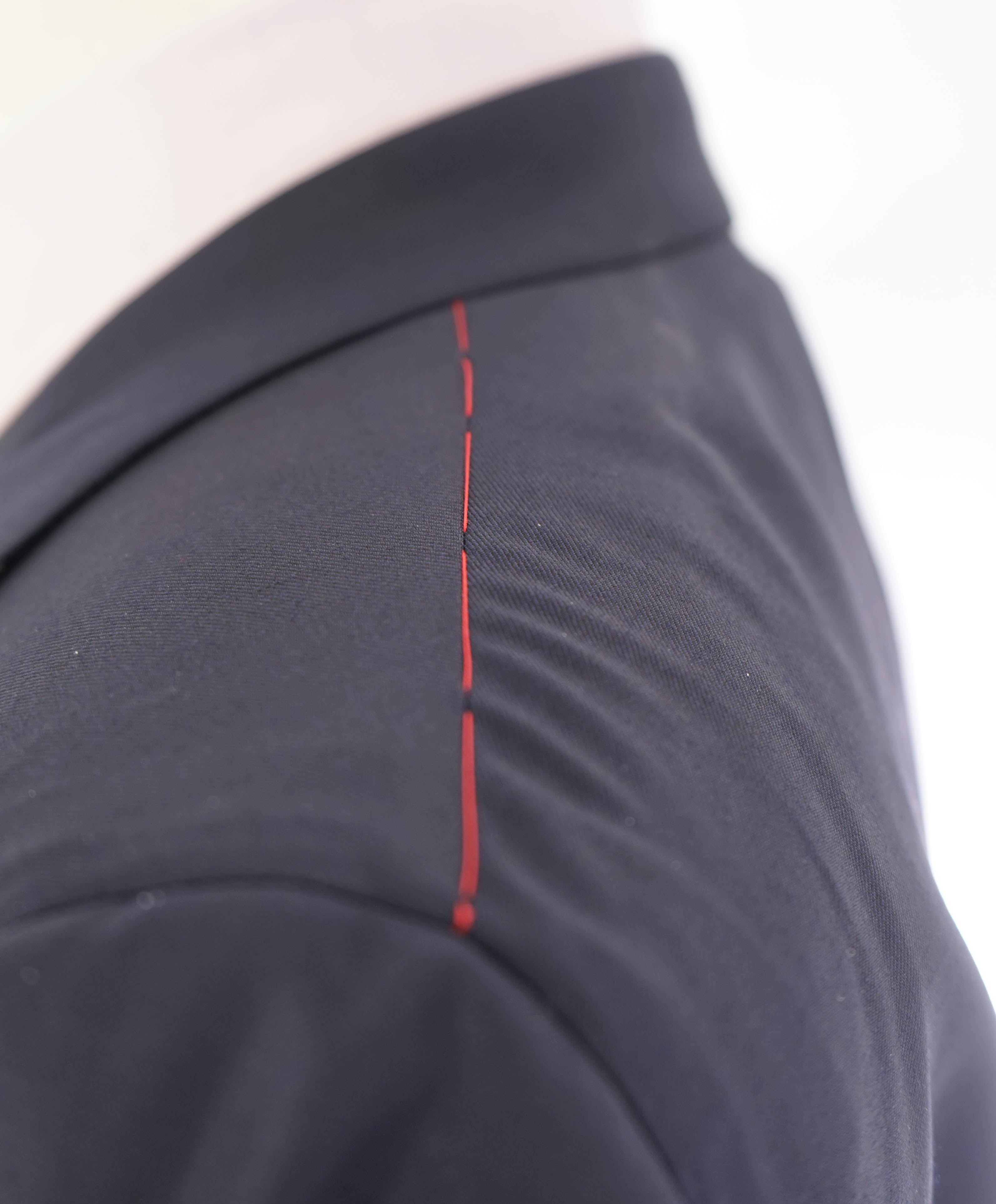 $4,595 ISAIA - "AQUASPIDER" Satin PEAK LAPEL Navy Blue Wool Tuxedo - 48L