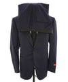 $4,595 ISAIA - "AQUASPIDER" Satin PEAK LAPEL Navy Blue Wool Tuxedo - 44L