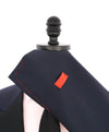 $4,595 ISAIA - "AQUASPIDER" Satin PEAK LAPEL Navy Blue Wool Tuxedo - 42R