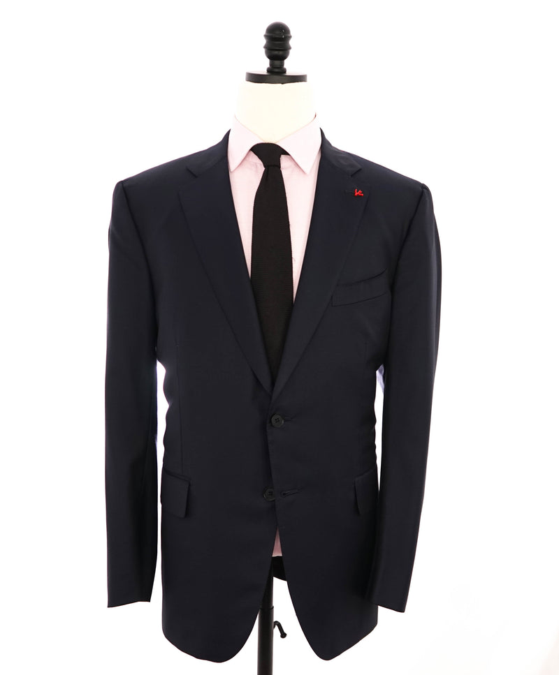 $3,750 ISAIA - Navy Blue "SANITA" *CLOSET STAPLE* Coral Pin Suit - 48R