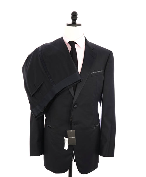 $4,595 GIORGIO ARMANI - "WALL STREET" Navy Cashmere Tuxedo - 46L