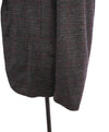 ARMANI COLLEZIONI - Unlined Burgundy & Gray Check Sweater Blazer - 44R