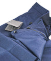 $795 ERMENEGILDO ZEGNA - Medium Blue “TROFEO" Flat Front Wool Trousers- 38W