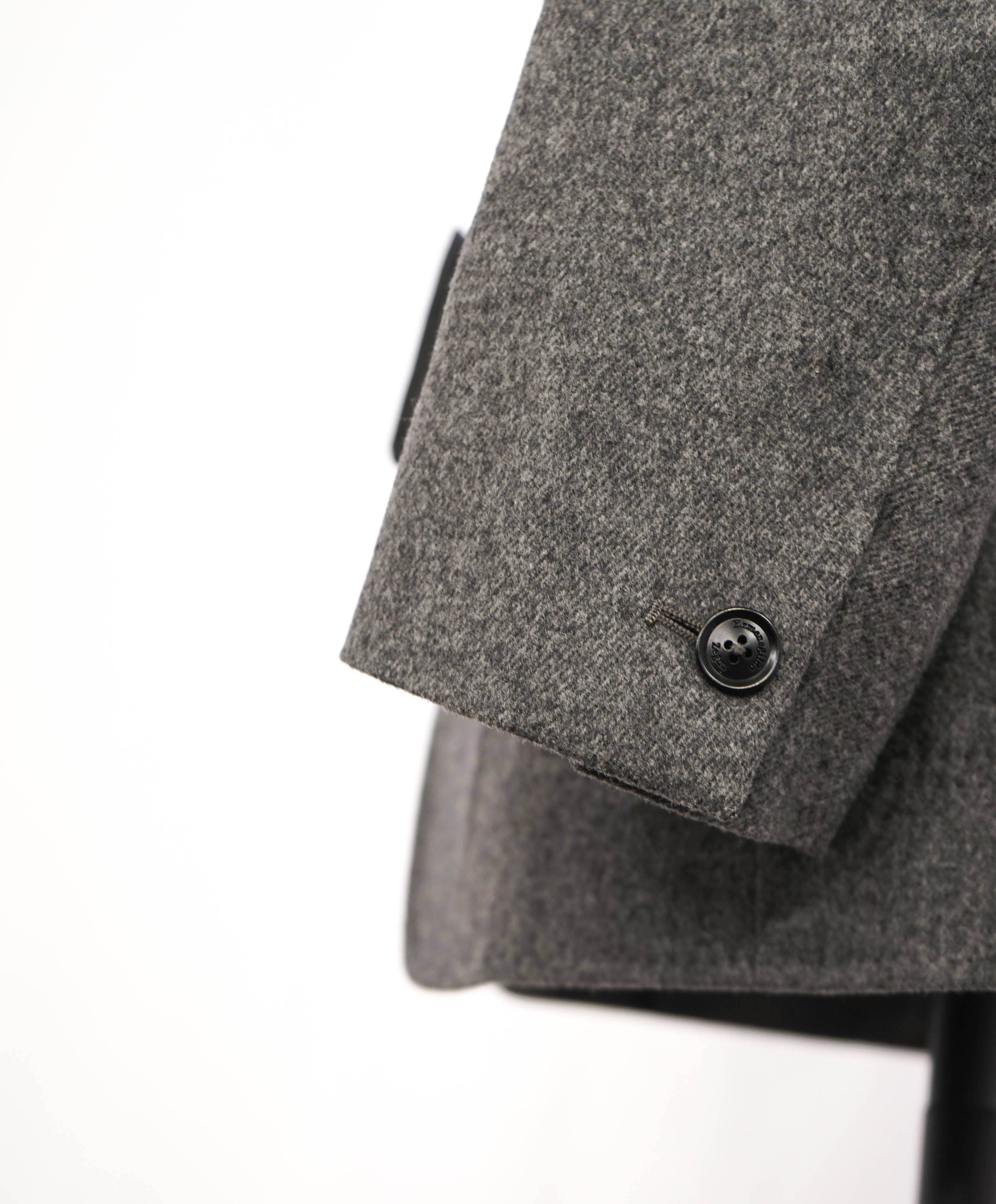 $2,895 ERMENEGILDO ZEGNA - Flannel Unlined Gray Performance Blazer - 42R